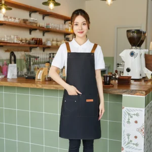Cross strap Kitchen Apron black